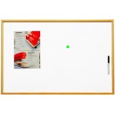 Nástěnka MAGNETICKÁ bílá nástěnná tabule PERRO 90 x 60 cm dřevěný rám (Popisovatelná 90x60cm 90x60 100 50 70 80 1 m)