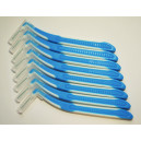 Mezizubní lomené kartáčky ML 0,6 mm zahnuté 8 ks šikmé L Mini modré, Kartáček zahnutý mezi zubní šikmý lomený tvar dle Spokar
