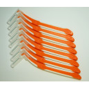 Mezizubní lomené kartáčky ML 0,4 mm zahnuté 8 ks šikmé L Ultra oranžové Kartáček zahnutý mezi zubní šikmý lomený tvar dle Spokar