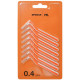 Mezizubní lomené kartáčky ML 0,4 mm zahnuté 8 ks šikmé L Ultra oranžové Kartáček zahnutý mezi zubní šikmý lomený tvar Spokar