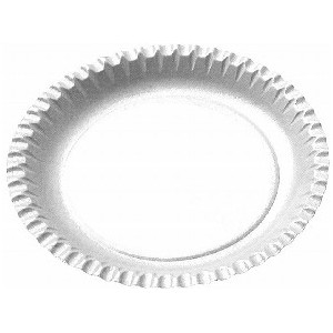 Papírový talíř 23 cm bílý jednorázový 20ks, bio ekologický kompostovatelný, Papírové talíře bílé jednorázové