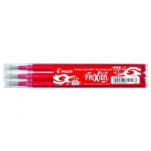 Náhradní inkoust do Frixion červený 0,5 mm Cena za 3 tuhy, náplň červená Přepisovatelný Pilot Roller Clicker F 0,5mm 2059 2058
