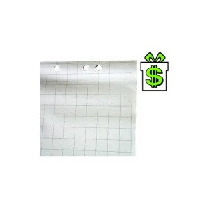 Papír čtvereček na flipchart tabuli 20 listů (náhradní papíry bloky blok do flipchartu tabule rastr čtverečkový čtverečkovaný)